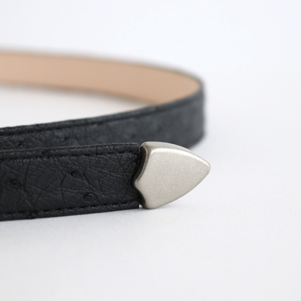 NARROW WESTERN BELT #BLACK [AC-11-C-OSTRICH-4] – Diffusion