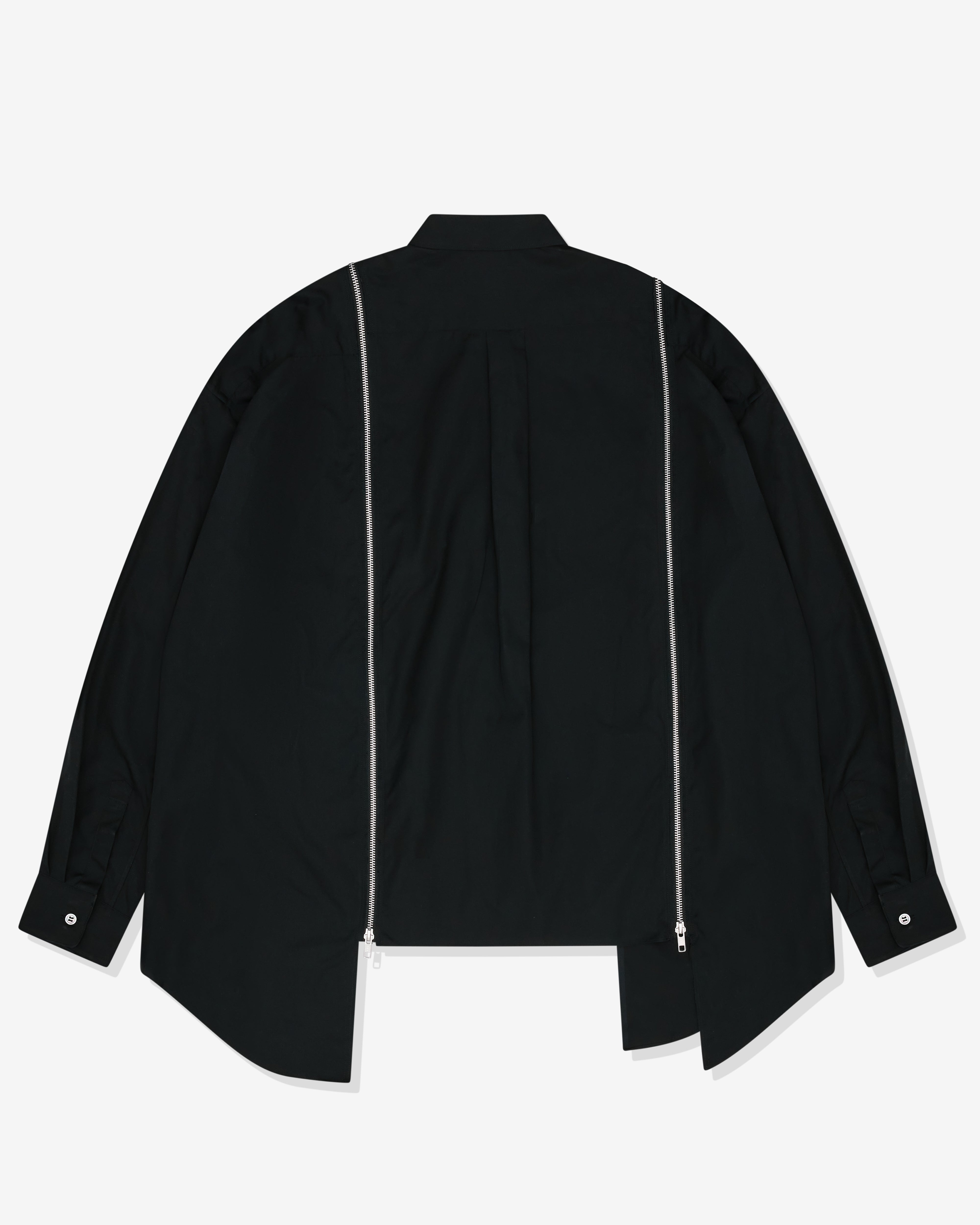 Black Comme des Garçons: Unisex Zip-Off Panel Shirt (Black) | DSML