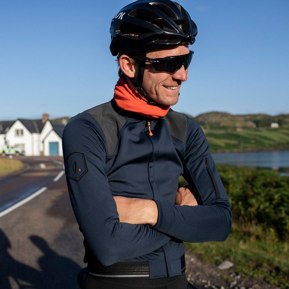 Isadore Signature Deep Winter Softshell Jacket in Dark Blue for