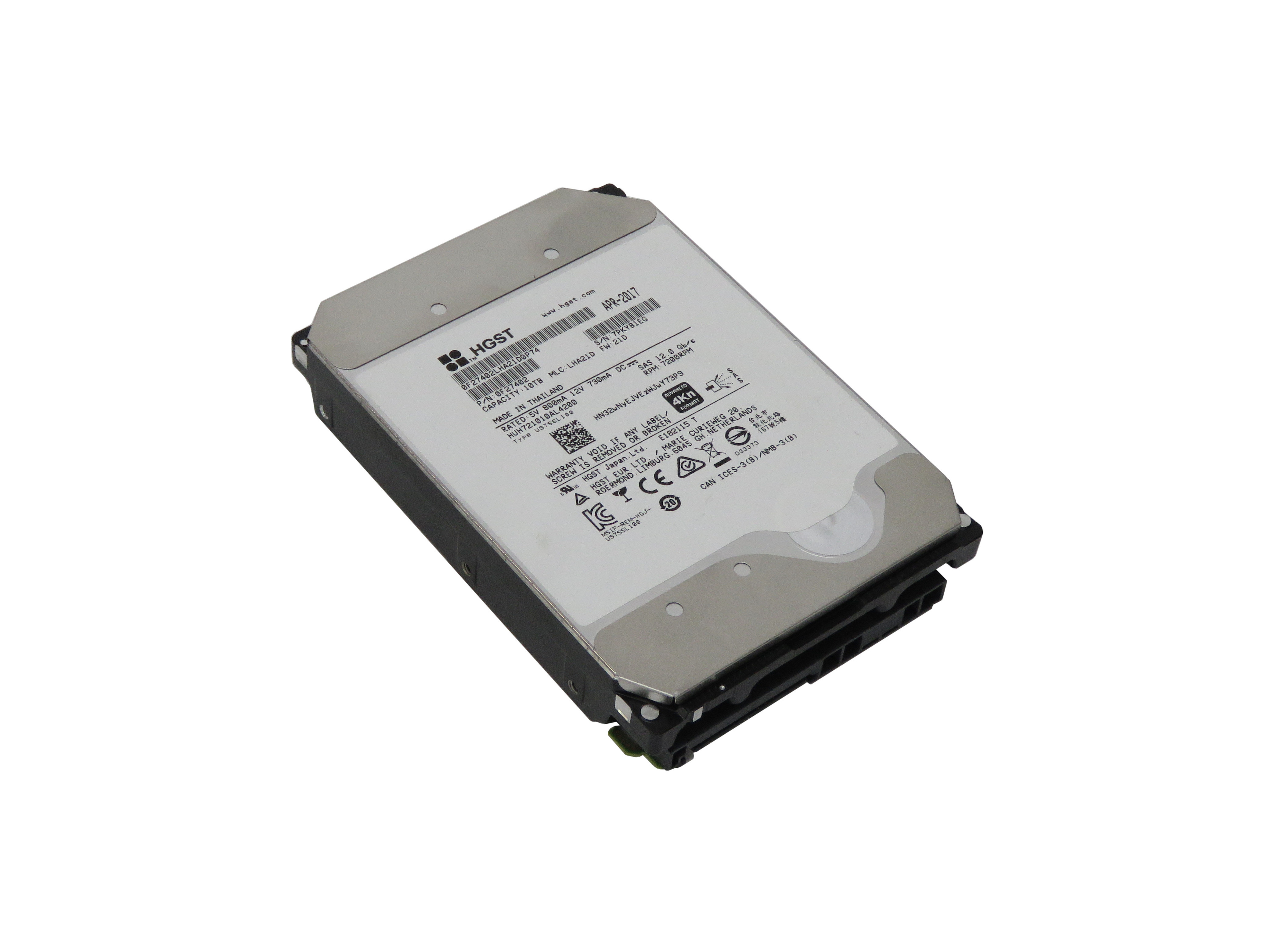 HGST】3.5インチ SAS/10TB内蔵ハードディスク(3.5インチ): 中古その他