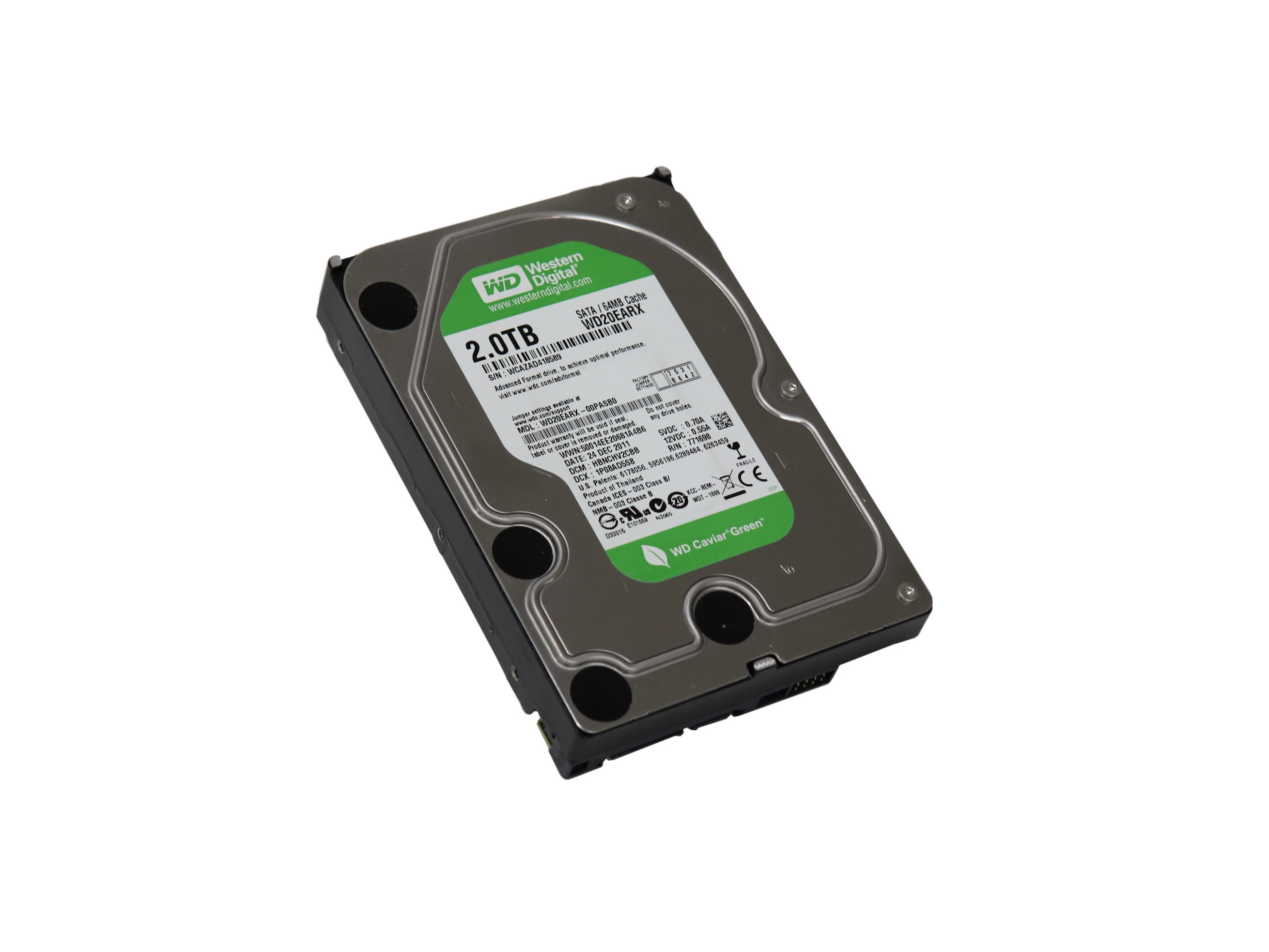 Western Digital】WD Greenシリーズ WD20EARX/2TB内蔵ハードディスク