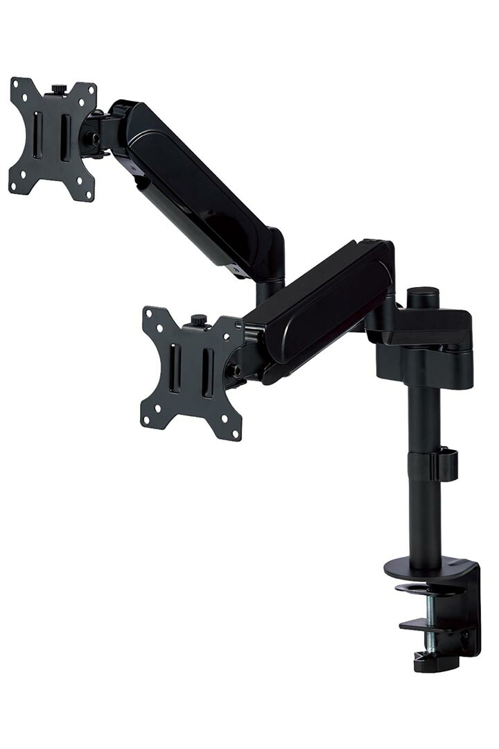 ガススプリング式モニターアーム(デュアルアーム2画面/支柱