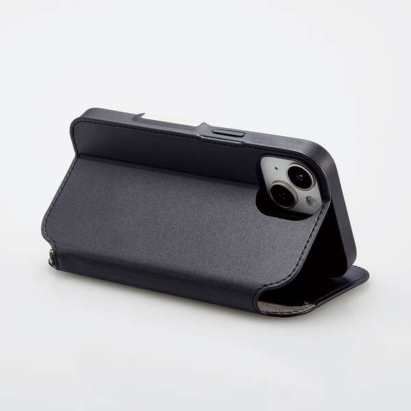 iPhone 15 ソフトレザーケース 手帳型 磁石付 NEUTZ | エレコム