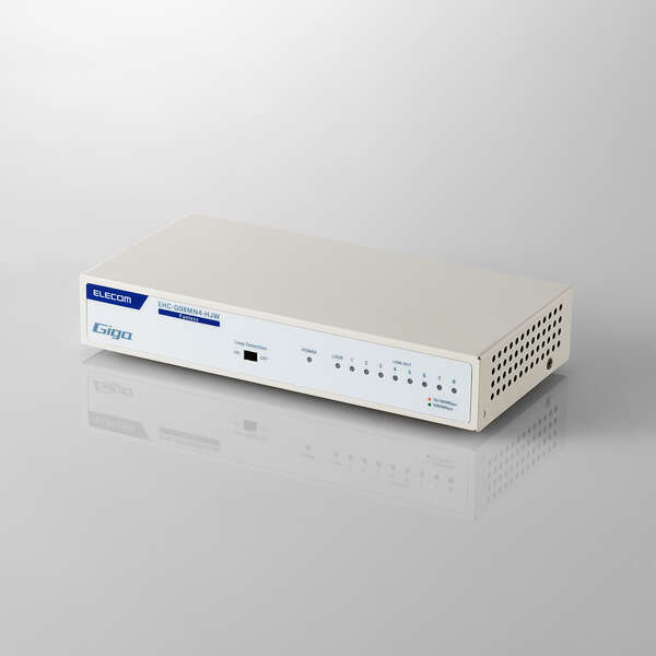 Giga対応8ポートスイッチ(金属筐体/電源内蔵) | エレコムダイレクト