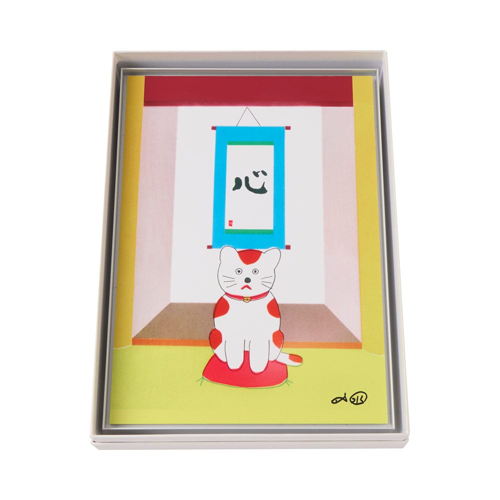 掛け軸とミケネコ1」／A4判・イルフォクローム印刷: インテリア