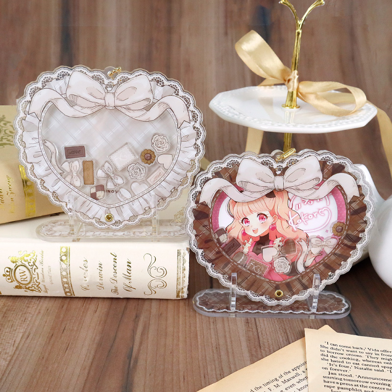 クラシックチェックハートアクリルフレーム オレンジ| FUKUYA ONLINE