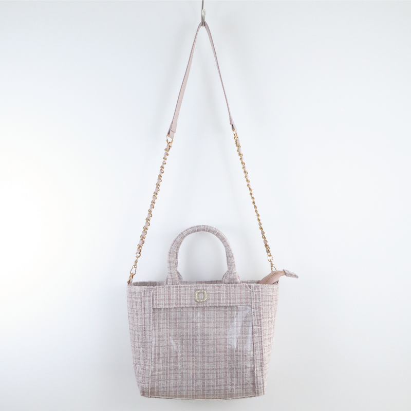 パレットリリーツイードショルダーバッグ ピンク| FUKUYA ONLINE