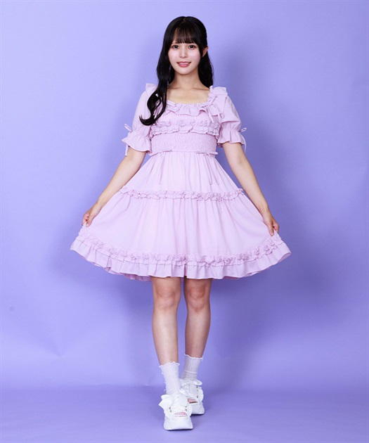 ギャザーフリルワンピース | 大人衣料 | axes femme online shop
