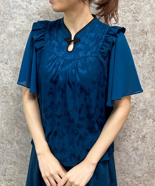 オリエンタルチャイナジャガードブラウス | axes femme -outlet