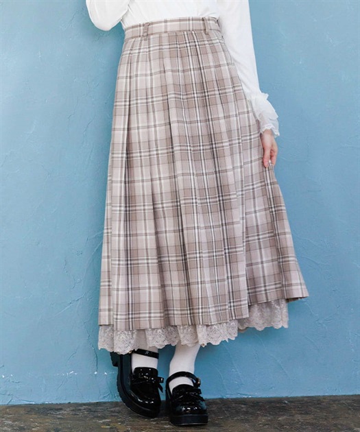 チェック柄プリーツスカート【2BUY10%OFF対象商品】 | axes femme