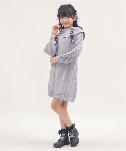 kidsW編み上げニットワンピース | axes femme online shop -outlet-