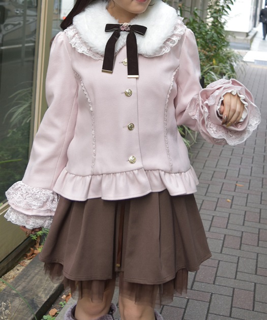 ローズリボン付フリルコート | axes femme online shop