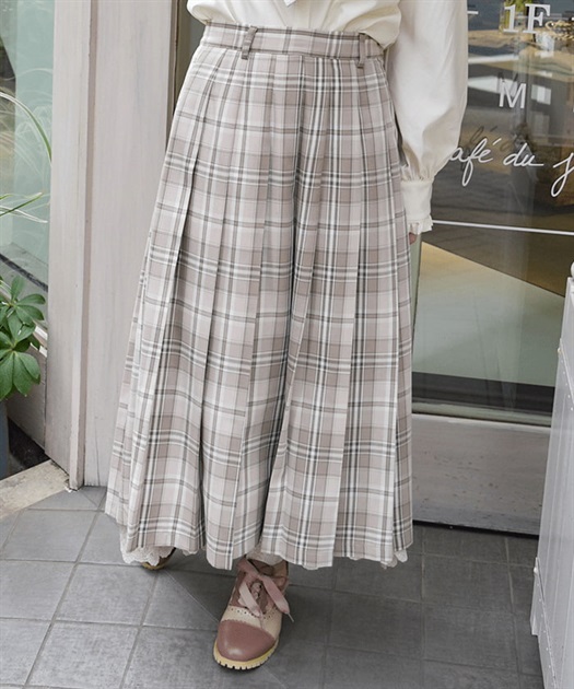 チェック柄プリーツスカート【2BUY10%OFF対象商品】 | axes femme