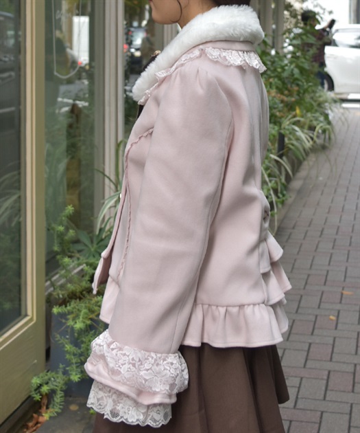 ローズリボン付フリルコート | axes femme online shop