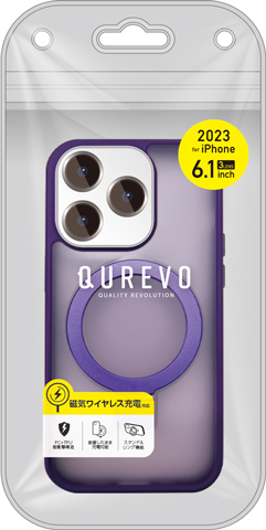 iPhone15 Pro用 磁気ワイヤレス充電対応 スタンドリング付き背面ケース