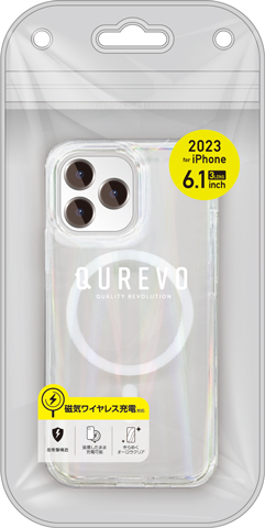 iPhone15 Pro用 磁気ワイヤレス充電対応 オーロラクリアケース | 株式