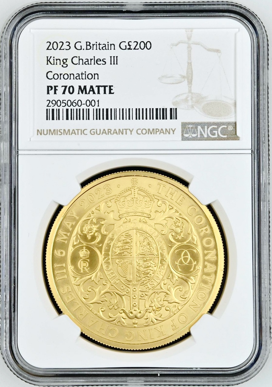 2023 イギリス 2ポンド銀貨 チャールズ3世 戴冠 NGC モダン コイン