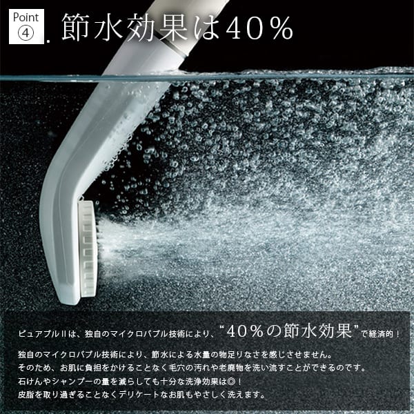 シャワーヘッド マイクロバブル 「ピュアブル2 メタル」 – バスグッズ