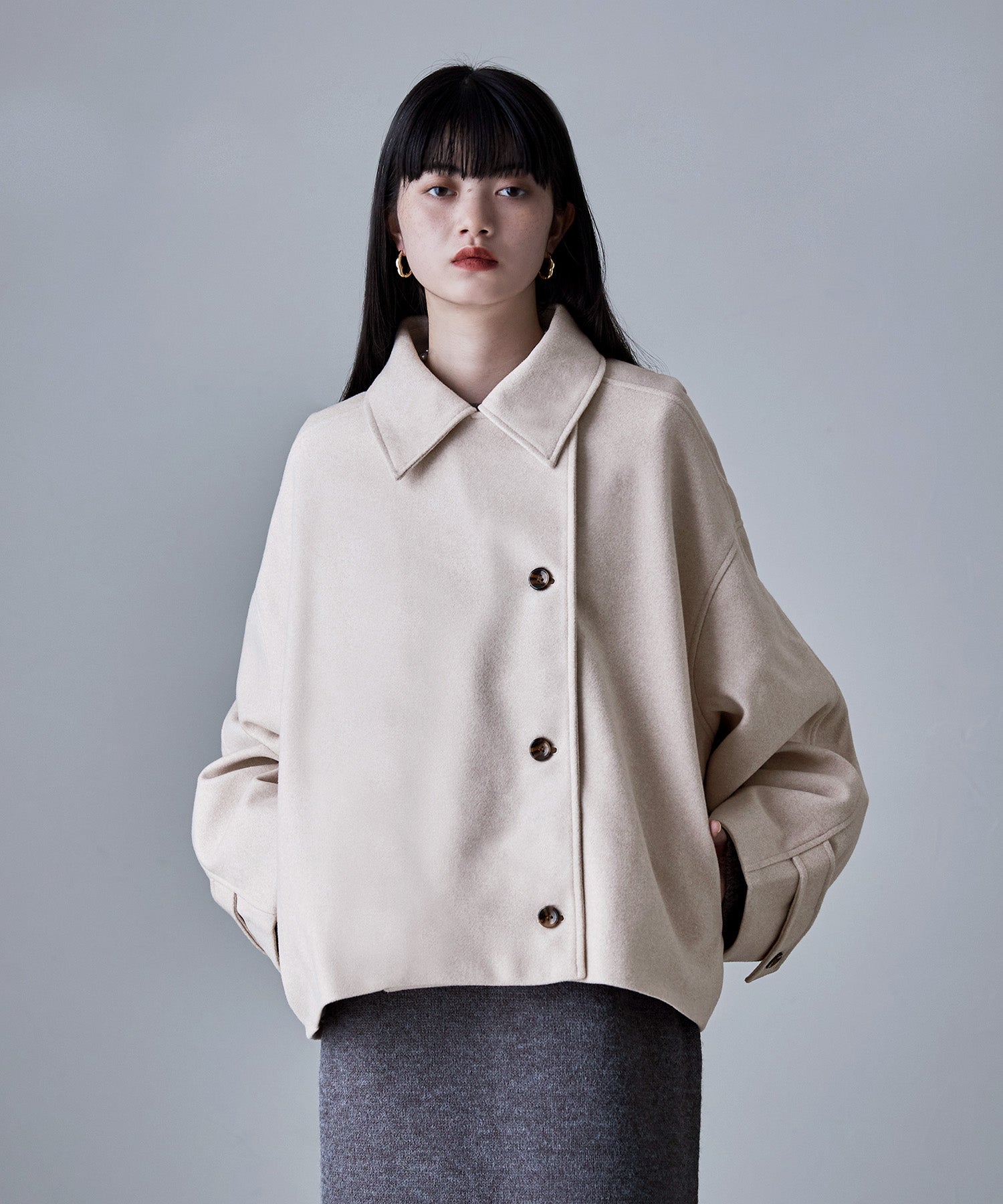 3wayスタンドカラーショートコート｜コート・ジャケット - etoll.