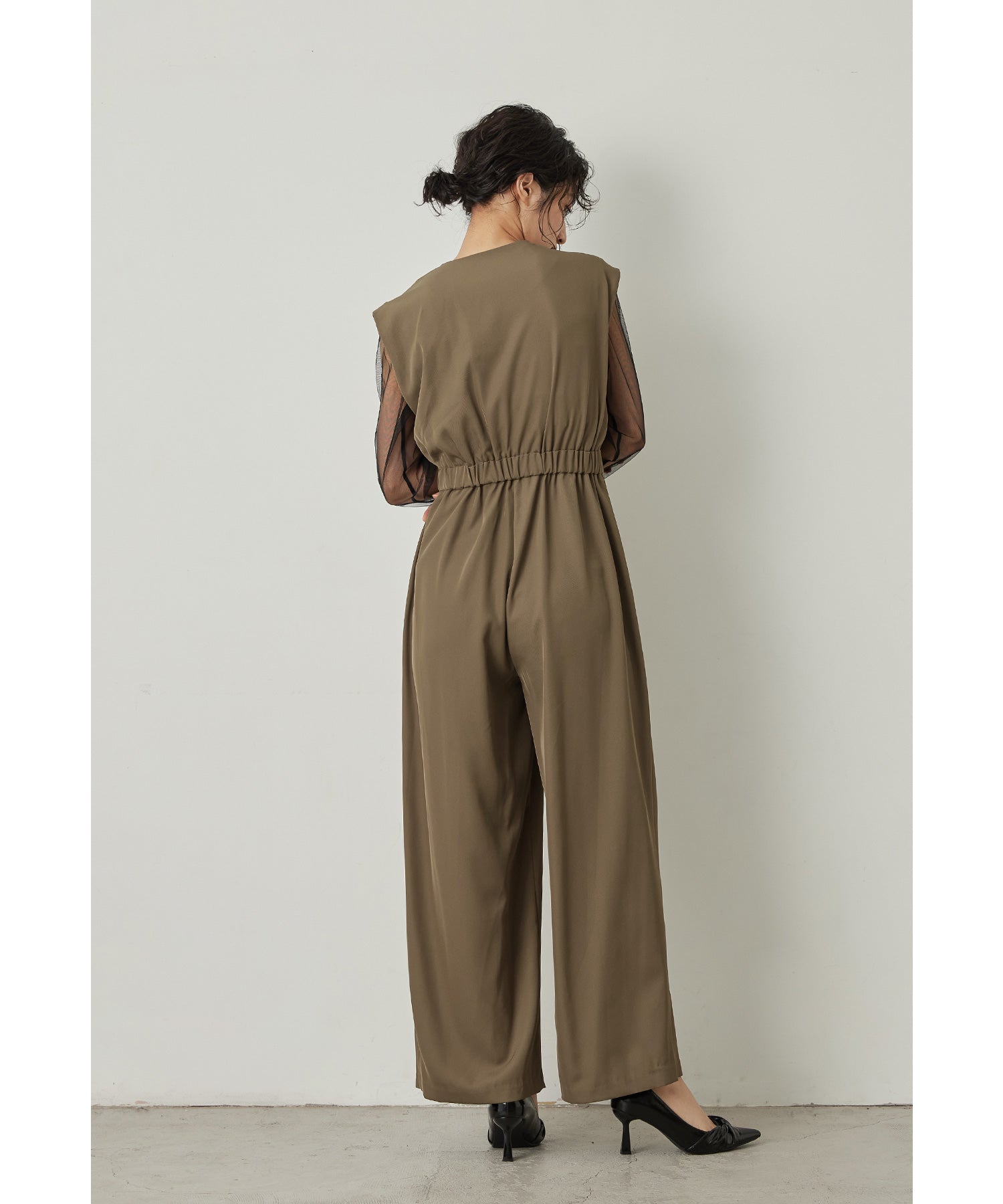 スタンドアウトカラーオールインパンツ 2点セット パンツドレス