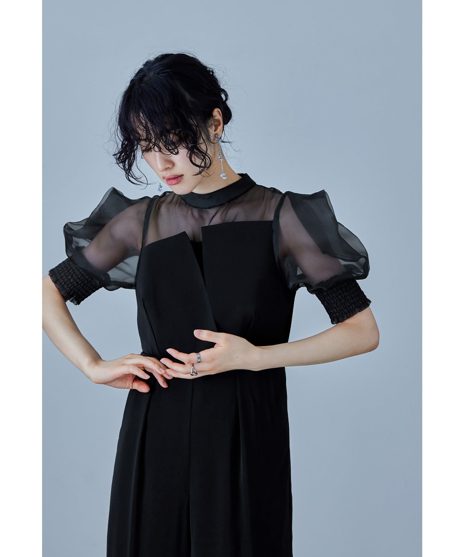 イレギュラーカッターコンビネゾン オールインワン パンツドレス