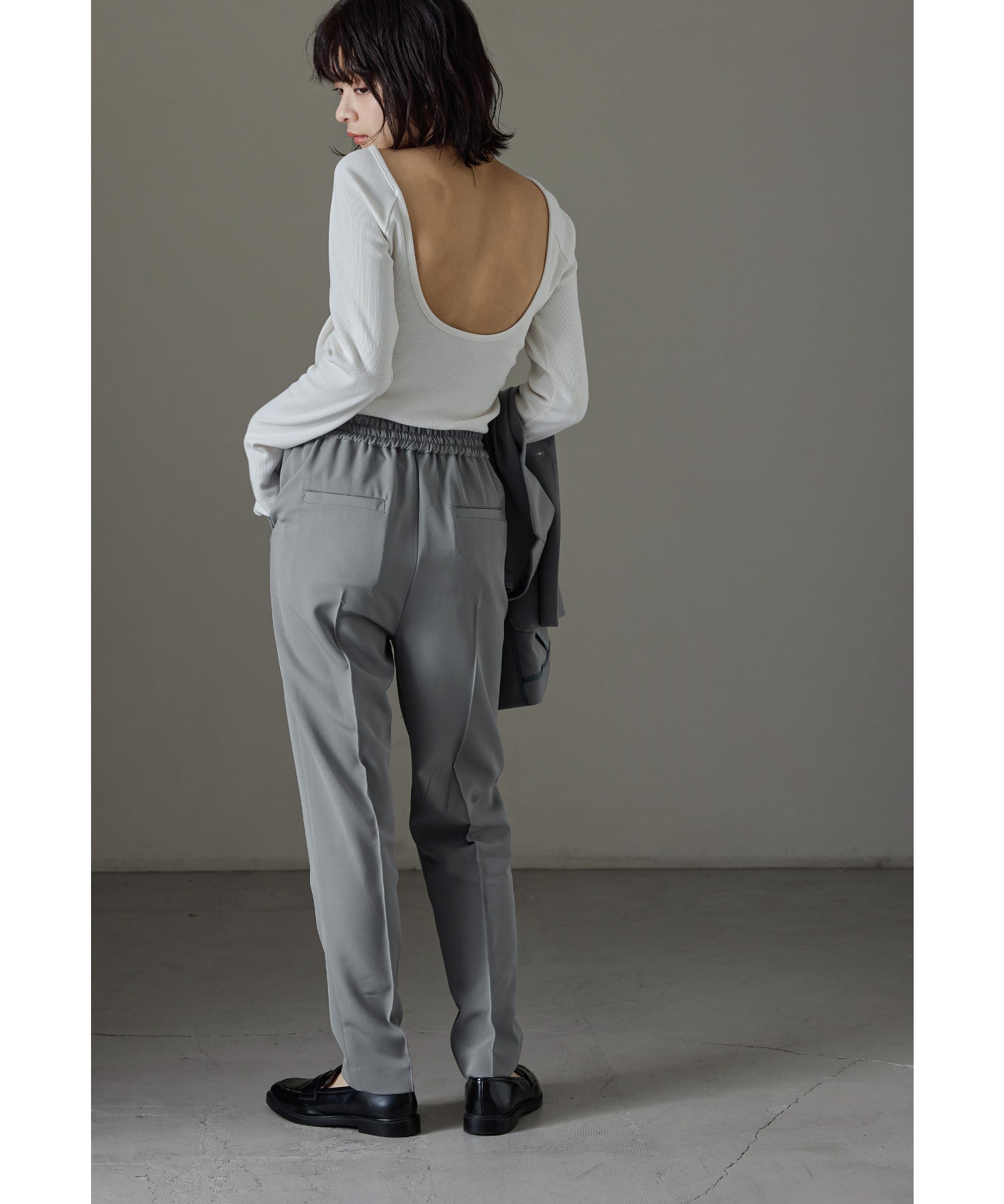 ベーシックデザインパンツスーツ レディース 2点セット セットアップ