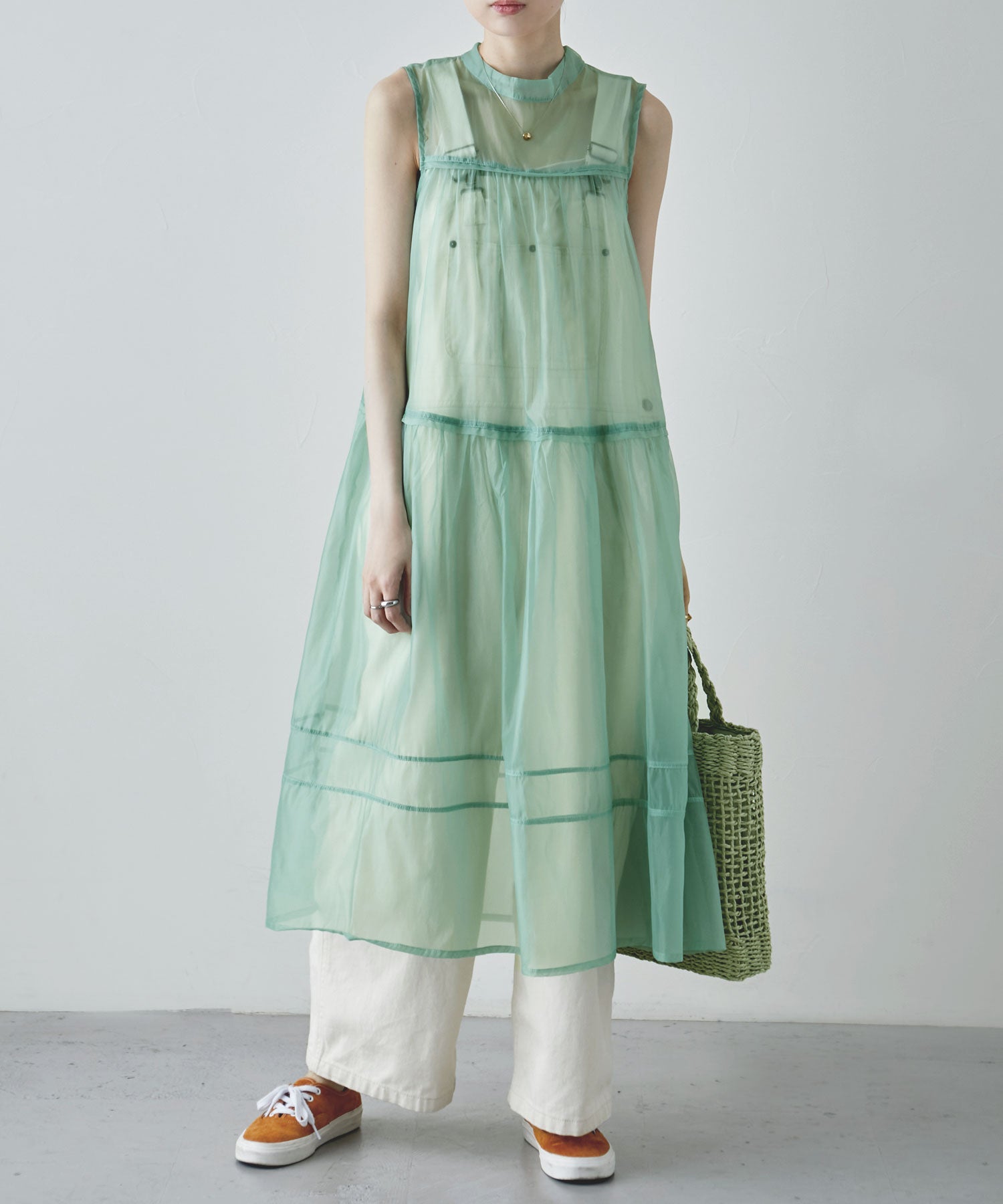 オーガンジーギャザーワンピ｜ワンピース - etoll.