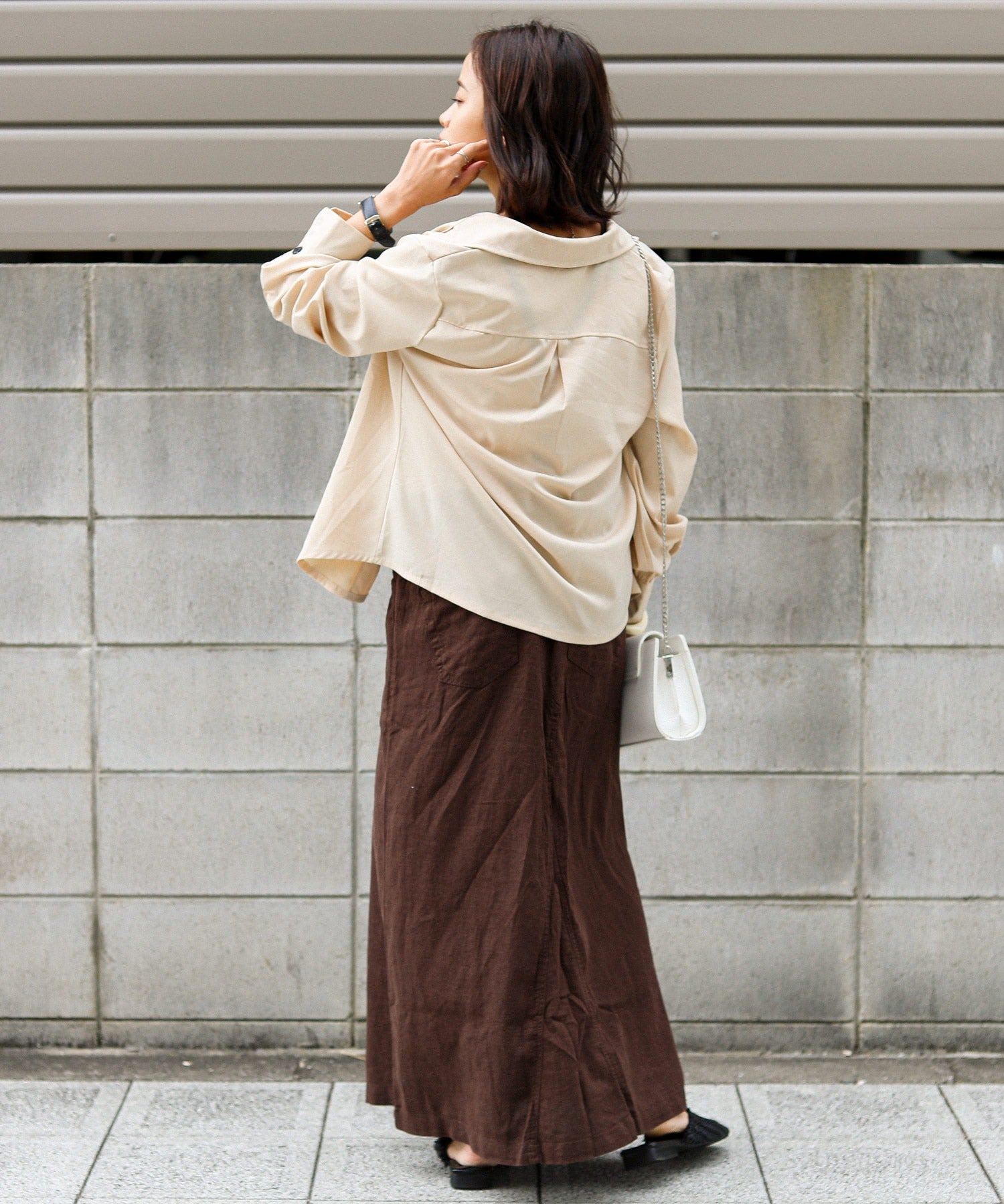 リネンミックスサロペットスカート 20SS｜オーバーオール