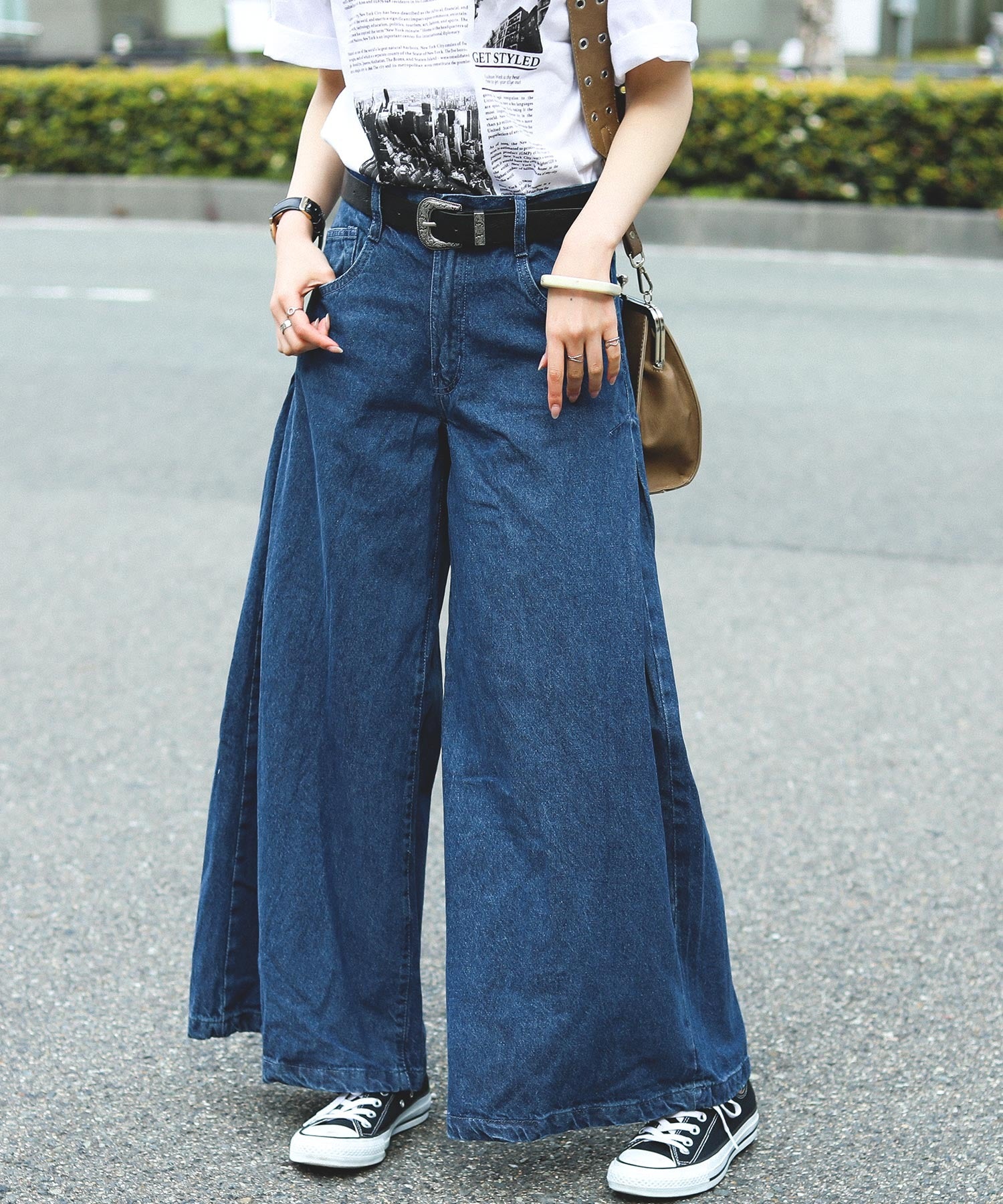 ロング丈デニムバギーパンツ 20SS｜パンツ - Fashion Letter