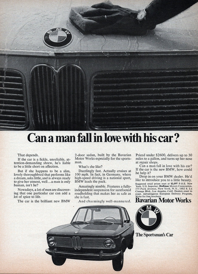 BMW 2002 Can a Man Fall In Love With His Car Vintage Magazine