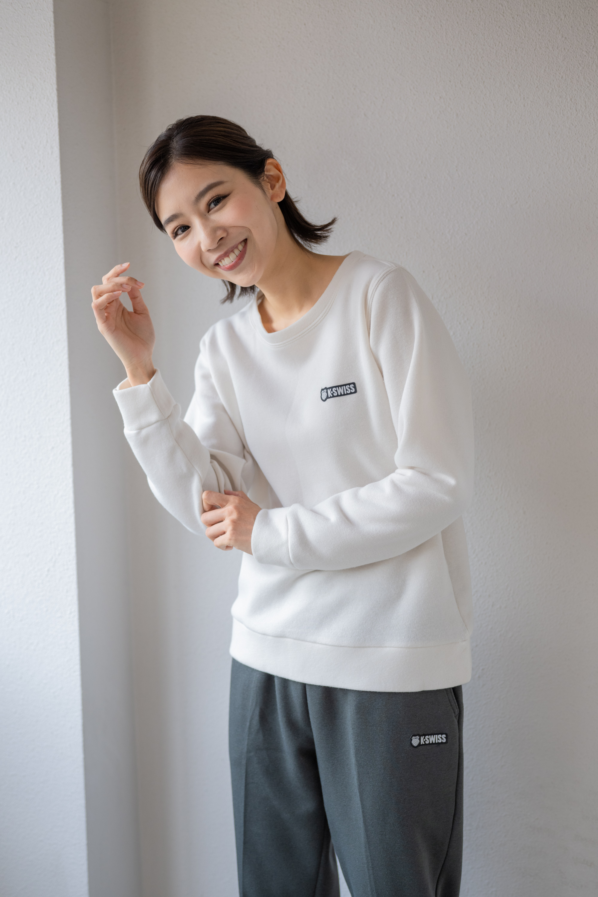 SALE30%OFF／【K-SWISS】レディス裏起毛スウェットトレーナー