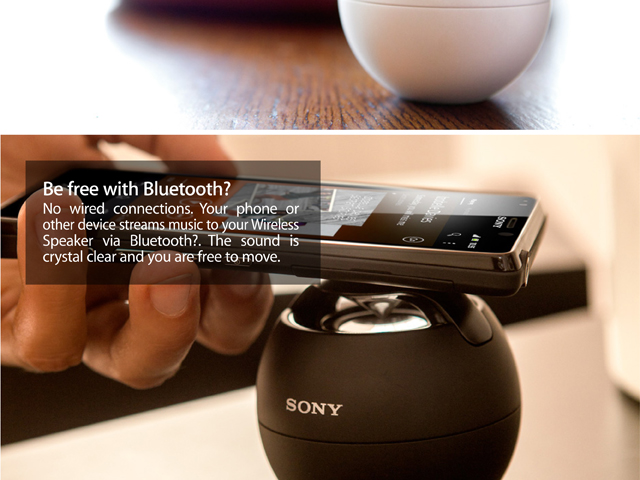 Sony SRS-BTV5 Wireless Portable Speaker Bluetooth Hot Pink Ball