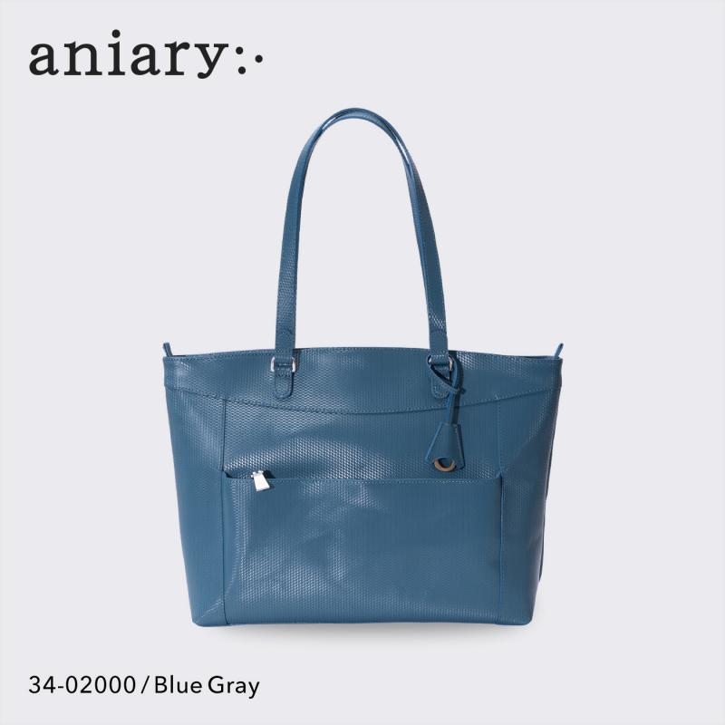 aniary|アニアリ】トート ジー-フィルム レザー 34-02000 ブルーグレー