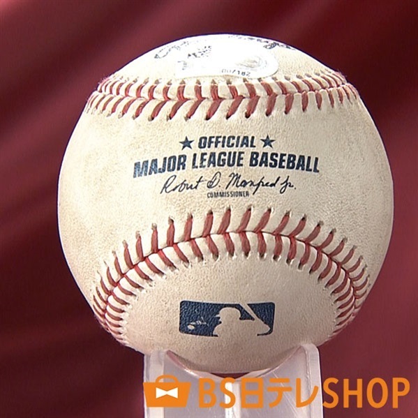 大谷翔平選手の打席での実使用ボール（公式フォト2枚付きセット