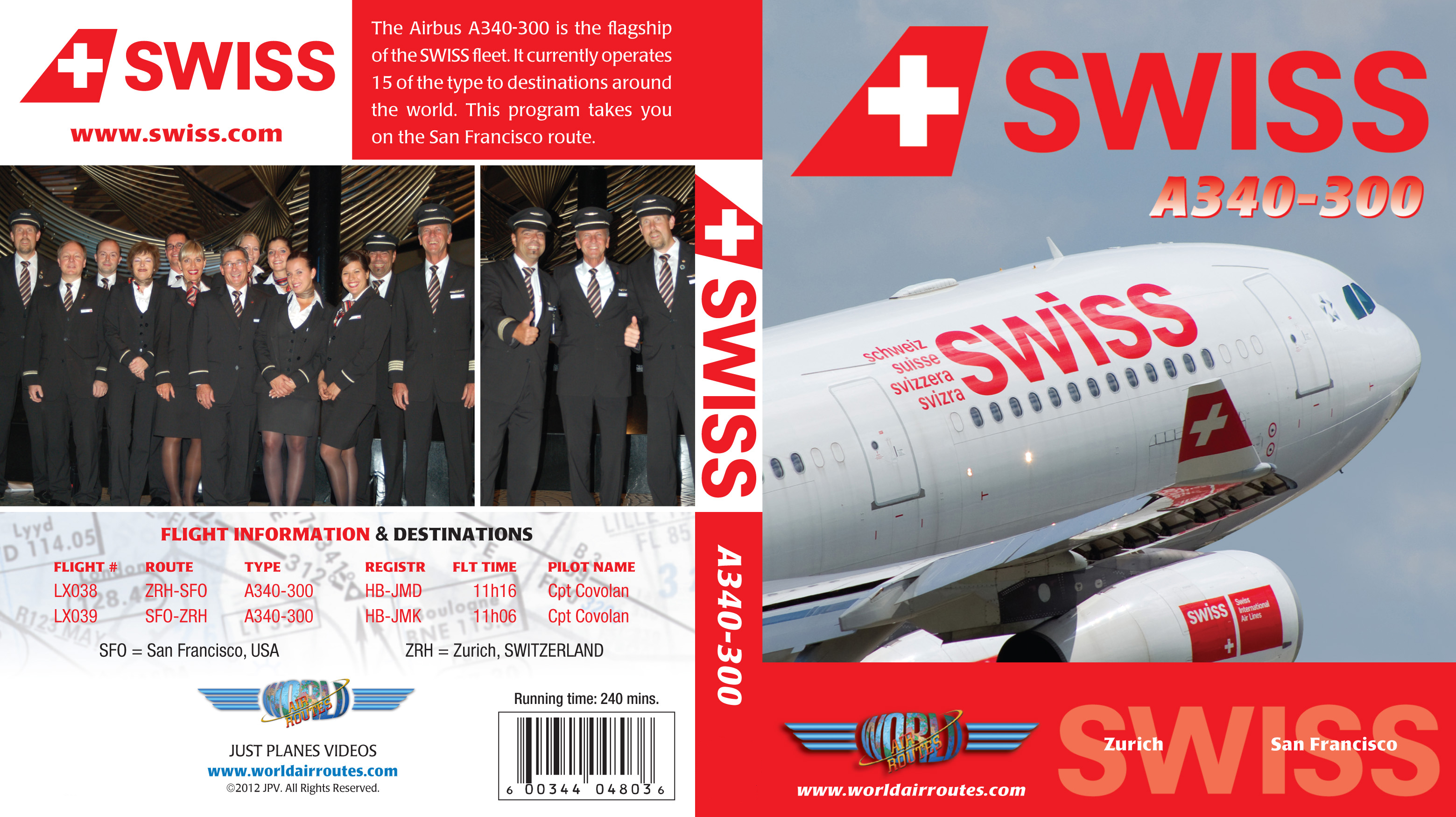 Swiss Airbus A340 to San Francisco - The place to download Just