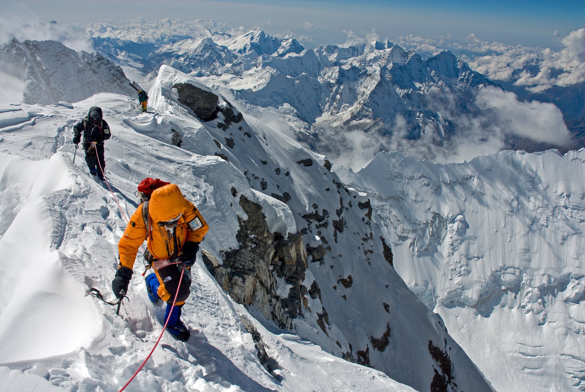 Kit DesLauries on the Summit Ridge of Mount Everest - Jimmy Chin