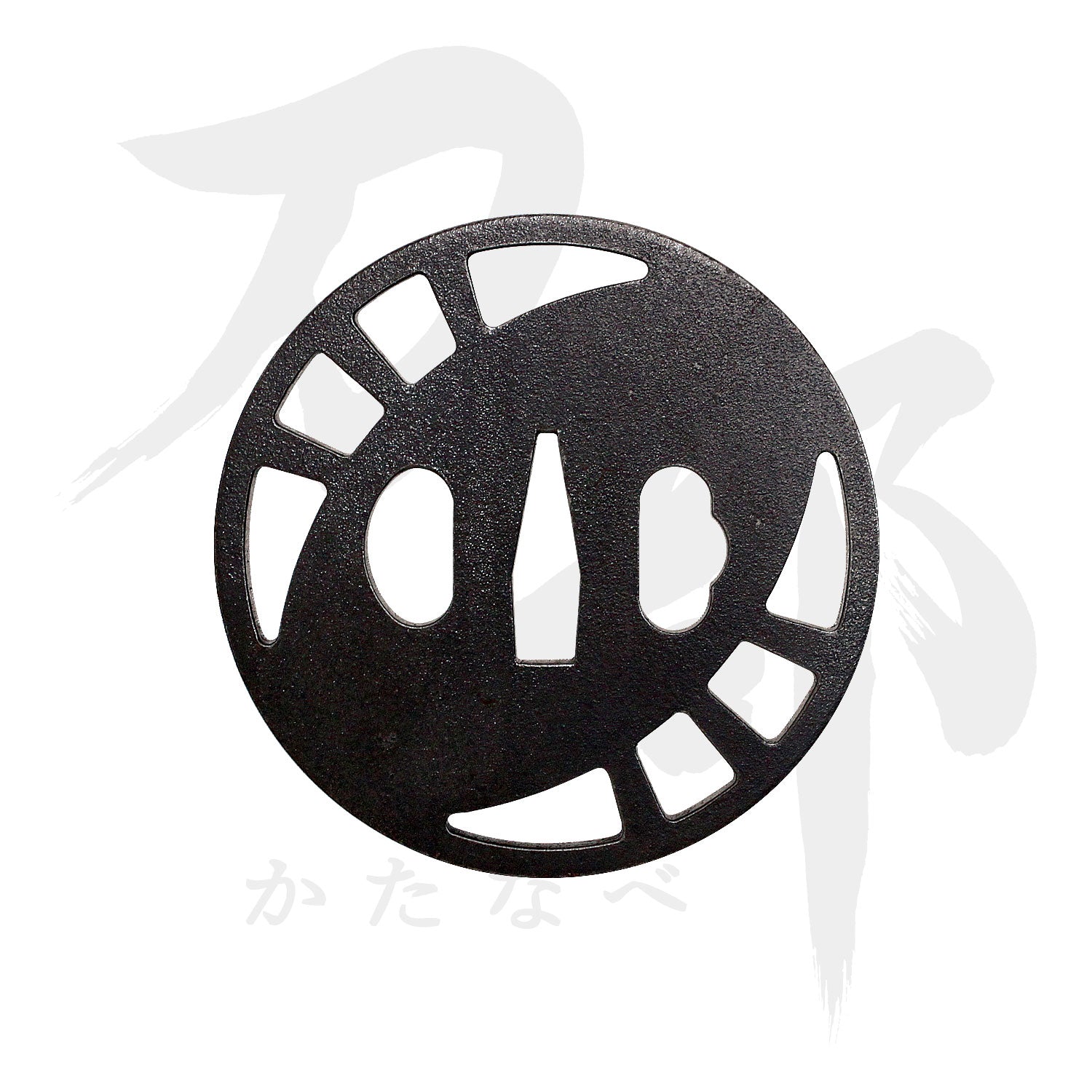 鉄地 半蔵図鍔｜現代物金具の販売 刀部 かたなべ – 刀部オンラインショップ