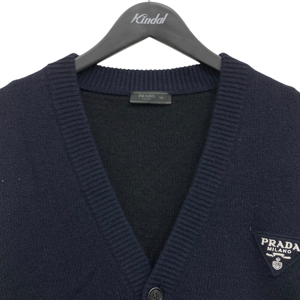 PRADA(プラダ) 22AW カシミヤニットカーディガン UMG135 ネイビー