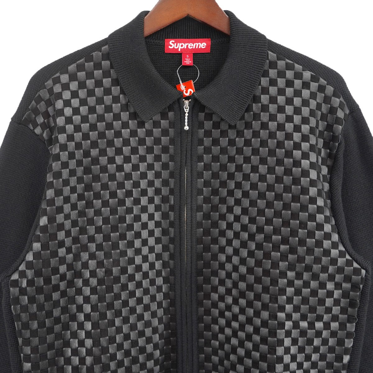 Supreme(シュプリーム) 24AW Woven Leather Zip Up Cardiganウーブン