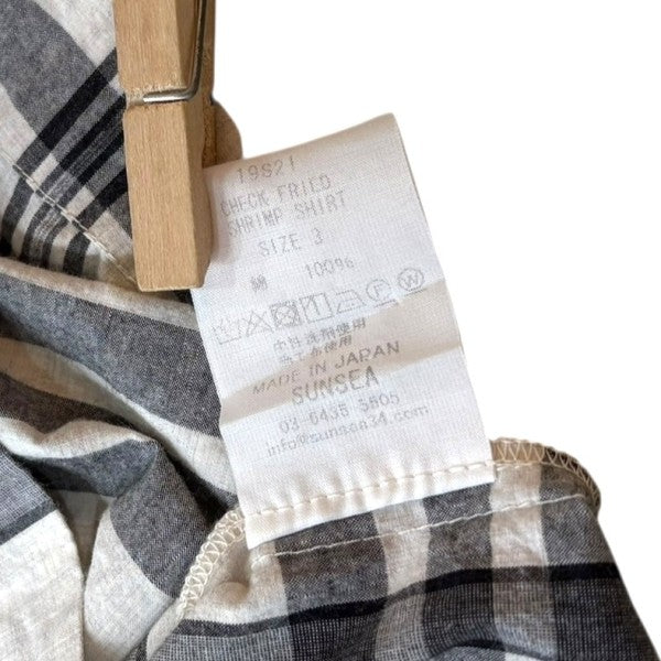 SUNSEA(サンシー) Check Fried Shrimp Shirt オープンカラーチェック