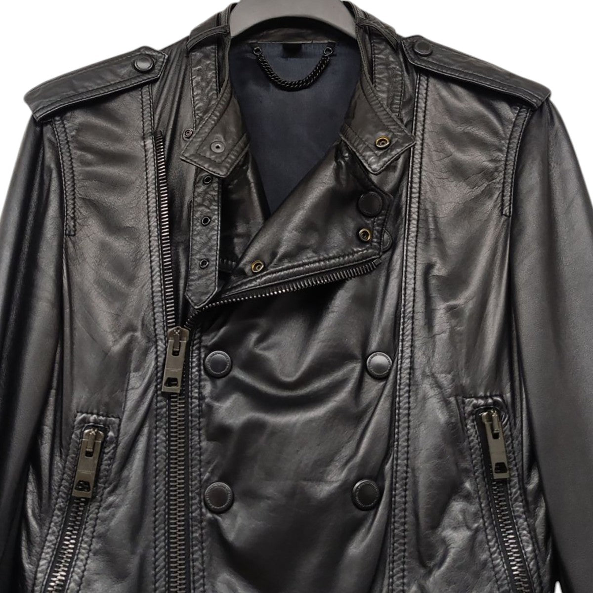 BURBERRY PRORSUM(バーバリー プローサム) 切替レザー ダブル