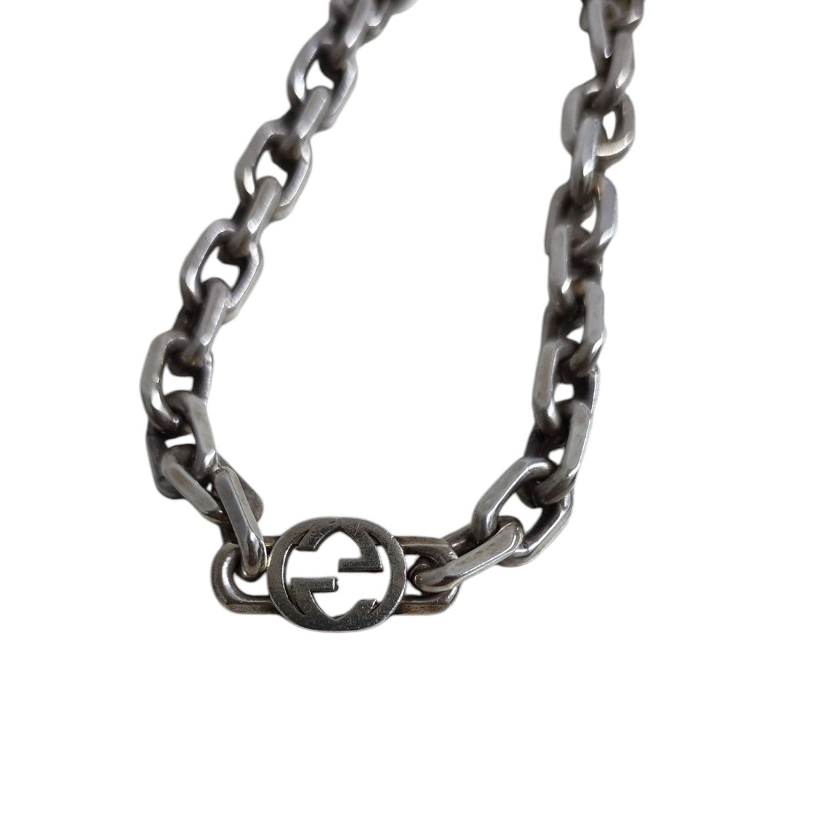 GUCCI(グッチ) インターロッキングG チェーンネックレス シルバー