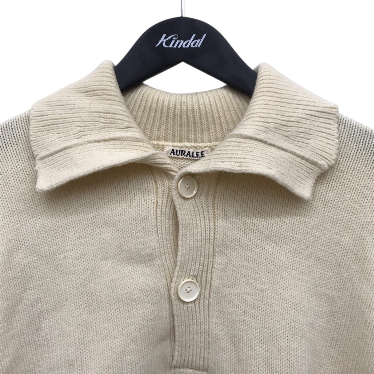 AURALEE(オーラリー) HARD TWIST MERINO KNIT BIG POLOセーター