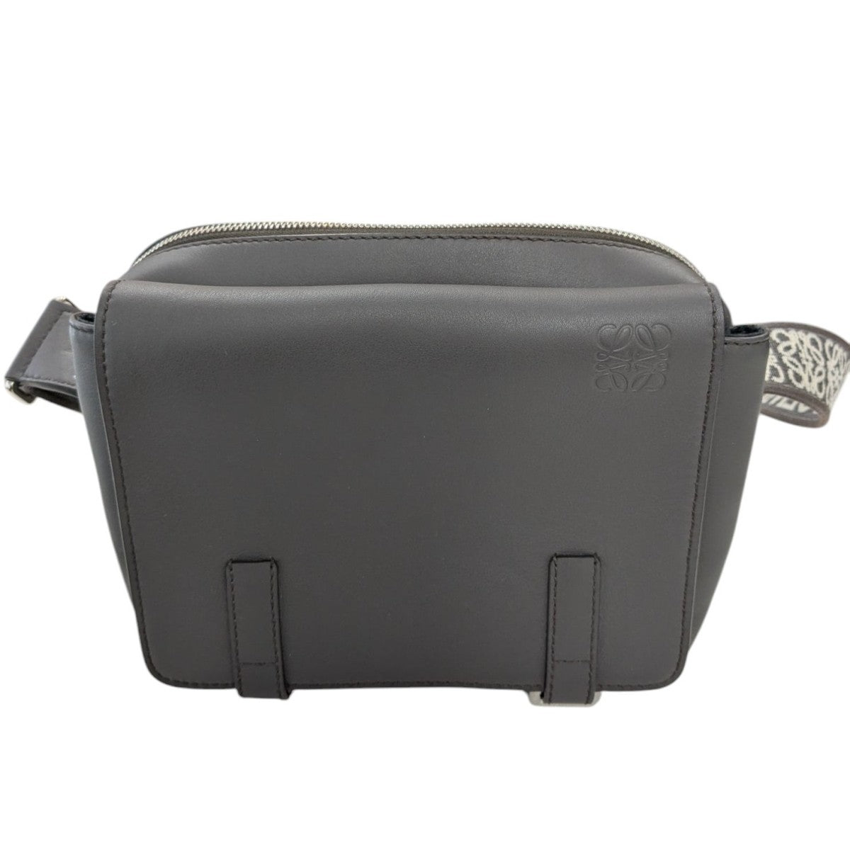 LOEWE(ロエベ) ミリタリー メッセンジャーバッグ XS ダークグレー