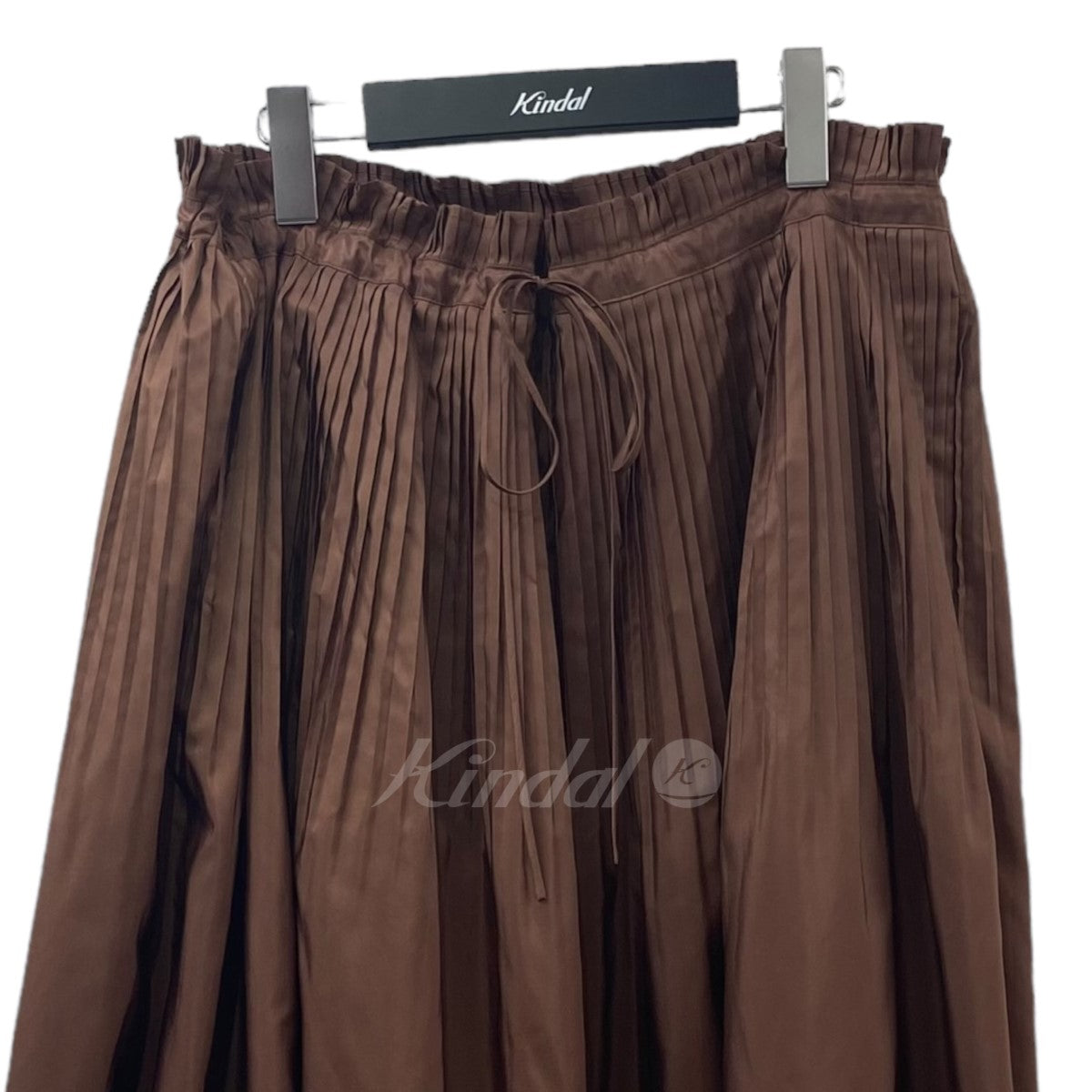 DRAWER(ドゥロワー) シルクタフタウエストプリーツスカート シルク100