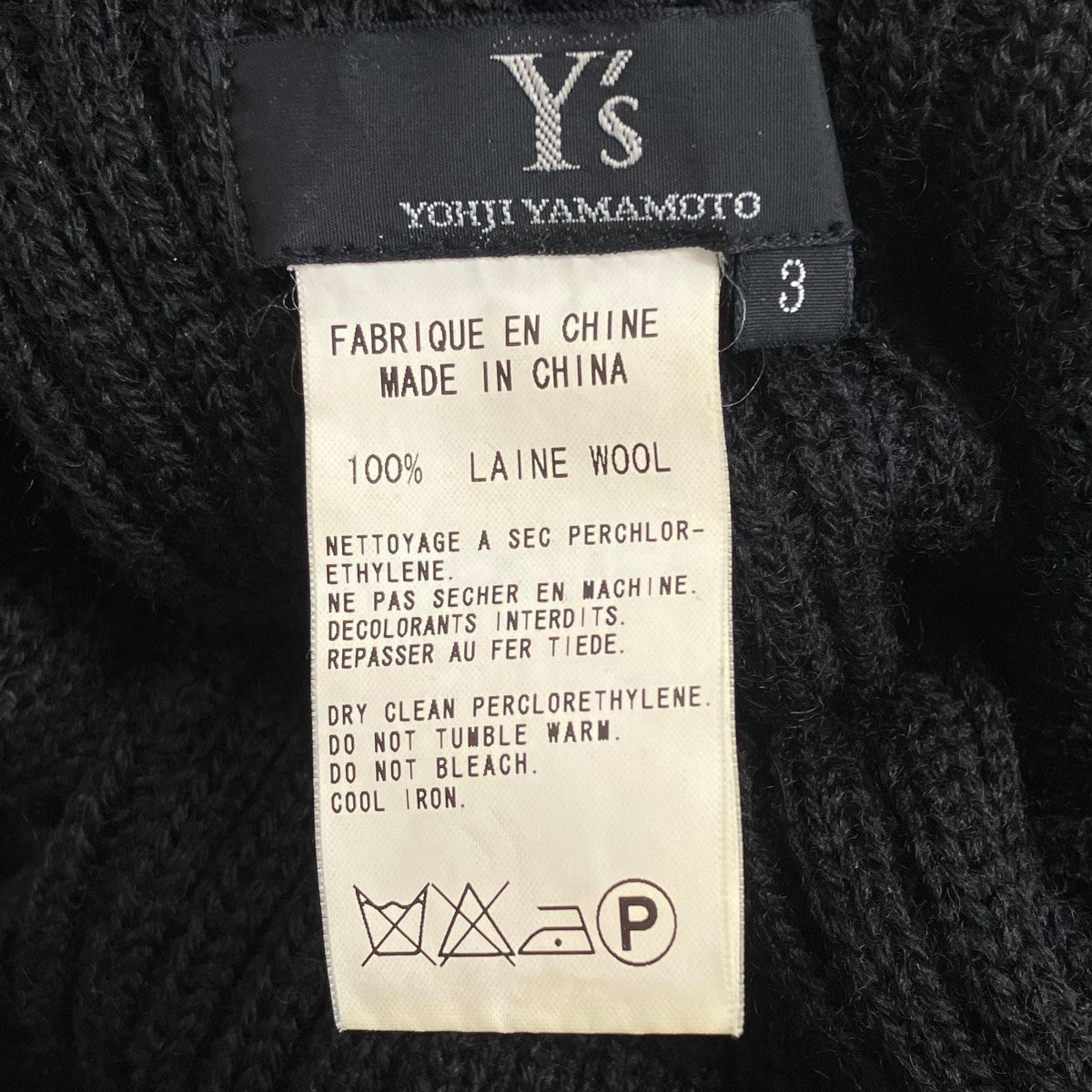 Y's(ワイズ) タートルネックニットYJ-K29-966 YJ-K29-966 ブラック