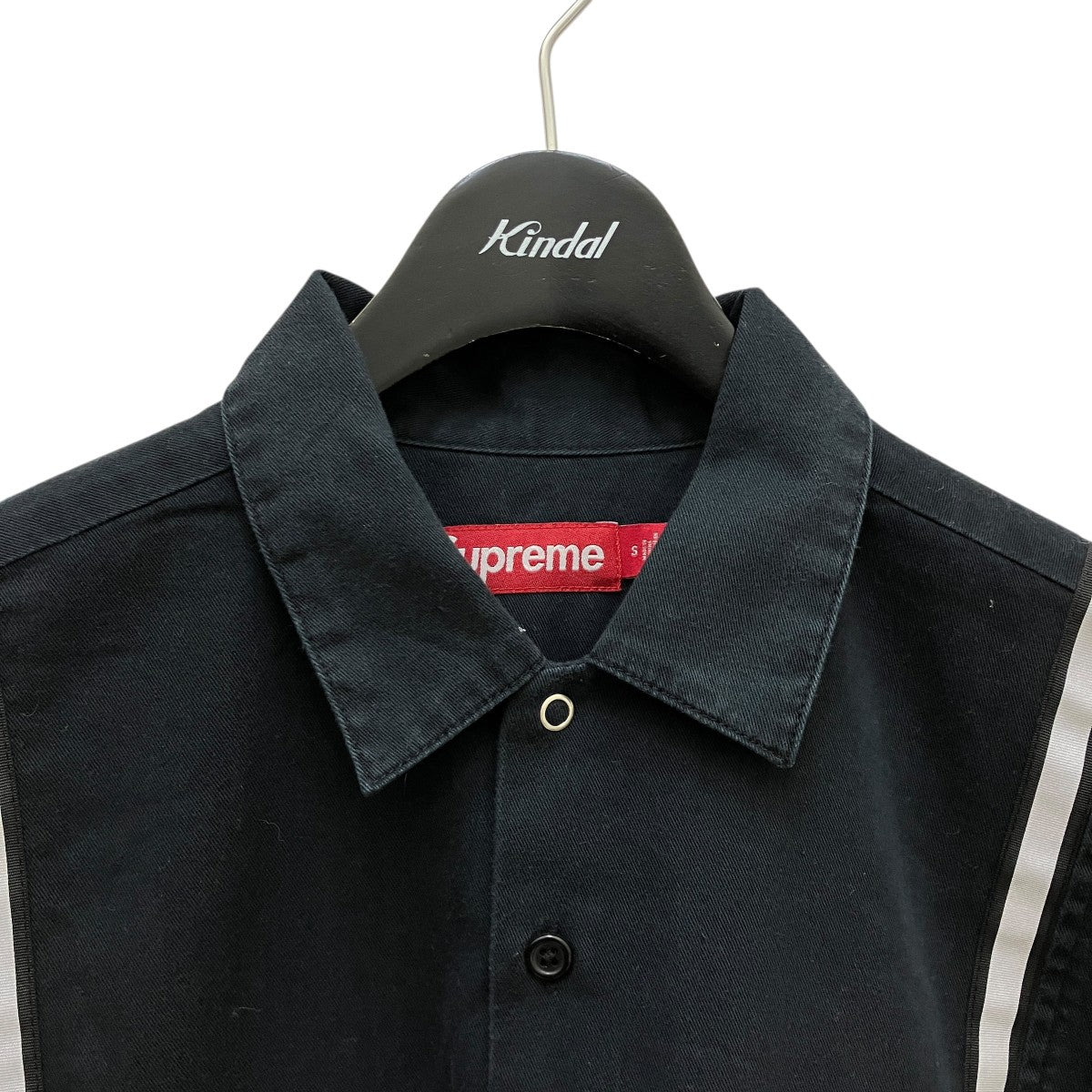 Supreme(シュプリーム) Reflective stripe S／S半袖シャツ ブラック