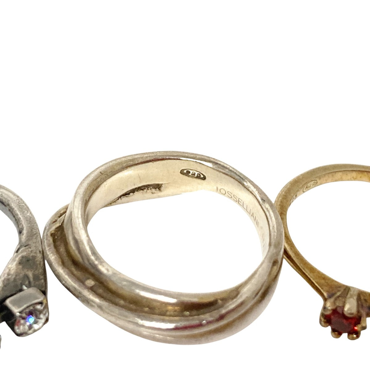 IOSSELLIANI(イオッセリアーニ) 4連リング シルバー×ゴールド｜【公式