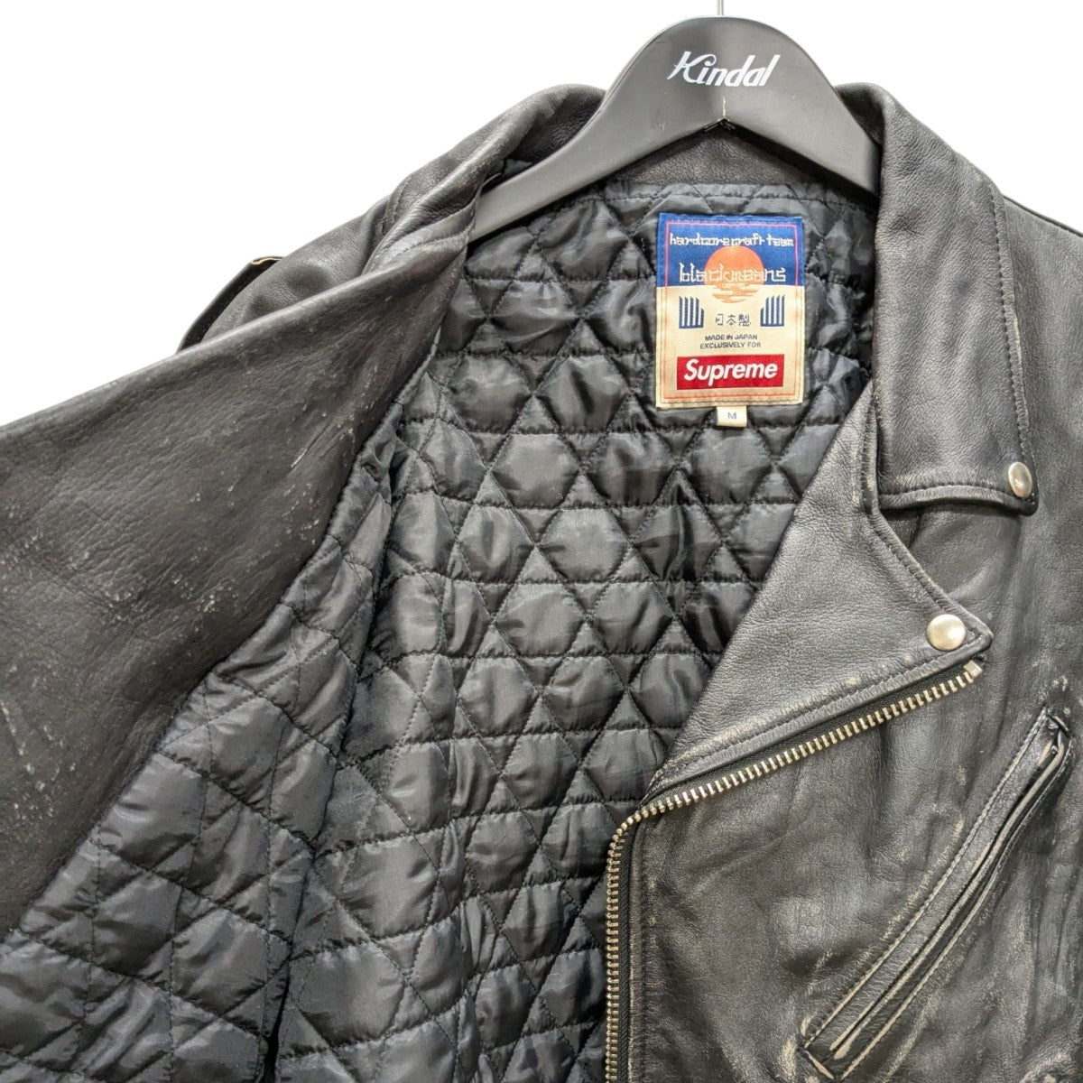Supreme×blackmeans Painted Leather Motorcycle Jacketライダース