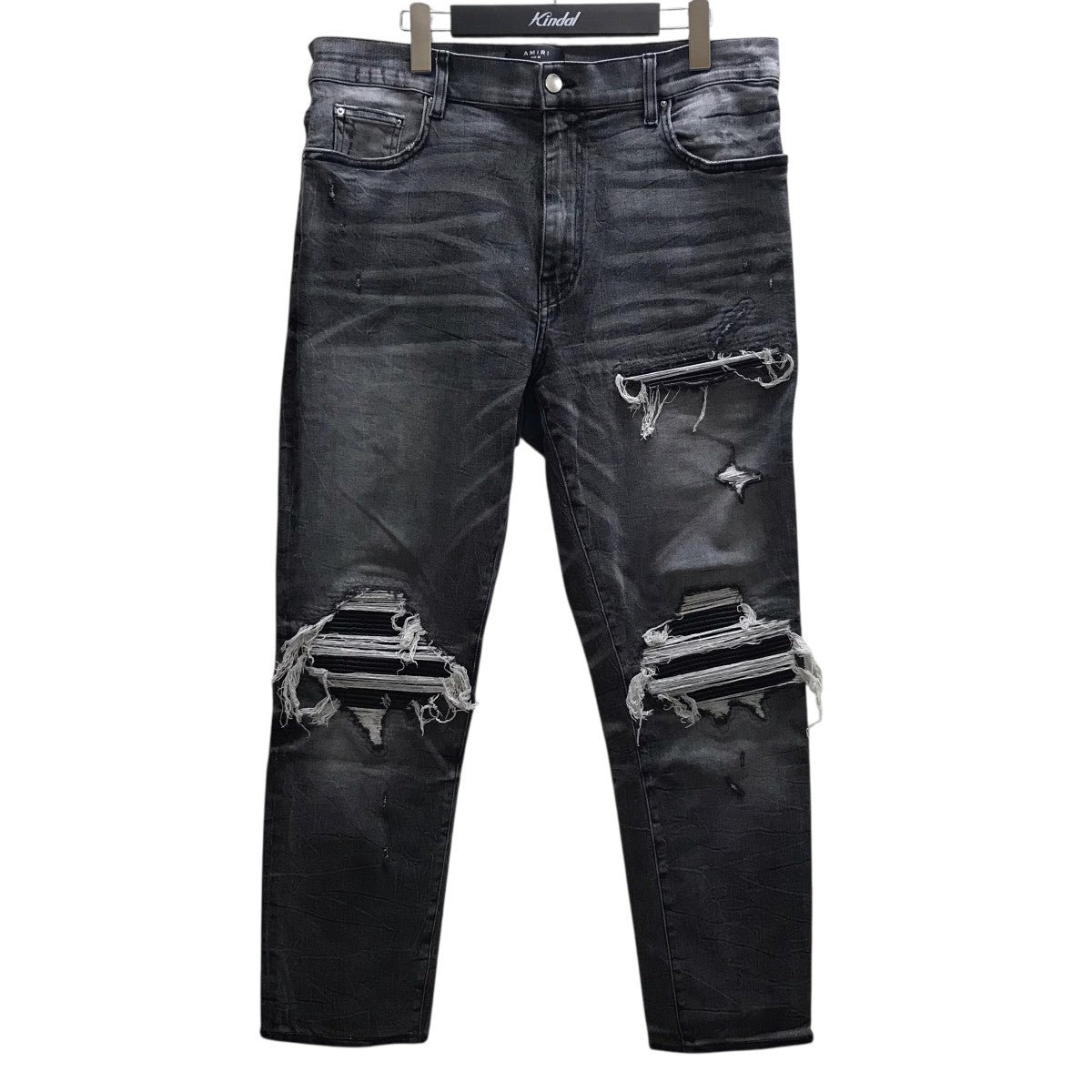 AMIRI(アミリ) ニークラッシュダメージジーンズ グレー サイズ 38